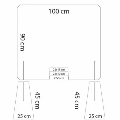 Divisorio Anti Batterico 100×90