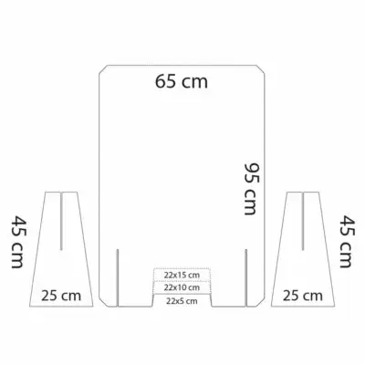 Divisorio Anti Batterico 65×95 cm