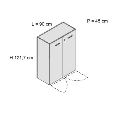 Kamos – armadio medio 120 ante battenti