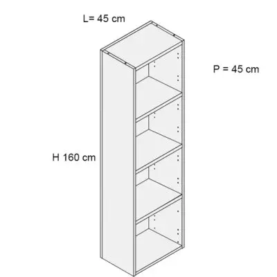 Kamos – armadio alto  a giorno 160