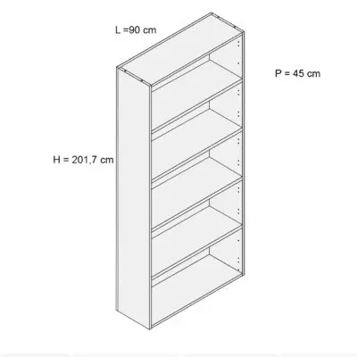 Kamos – armadio alto a giorno 200×90