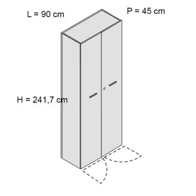 Kamos – Armadio alto 240 anta intera