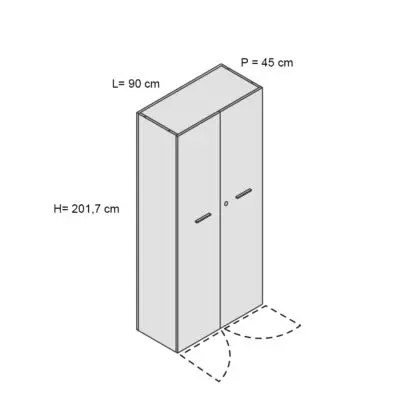 Kamos – armadio alto anta intera