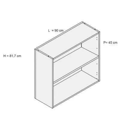 Kamos – armadio basso a giorno 90