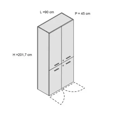 Kamos – armadio alto doppia anta