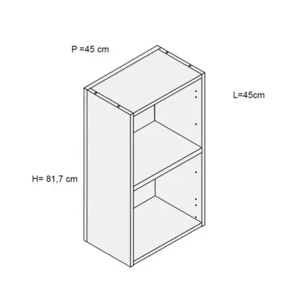 Kamos – armadio  basso a giorno  80