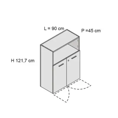 Kamos – armadio medio 120 coppia di ante inferiori