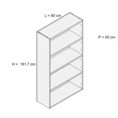 Kamos – armadio medio a giorno 90×160