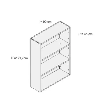 Kamos – armadio medio a giorno 90×120