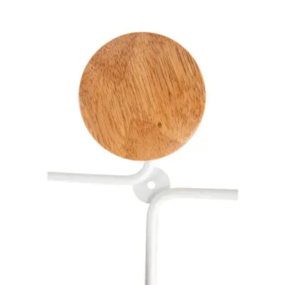 Appendiabiti da muro 6 posti in metallo e legno