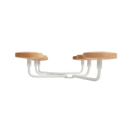 Appendiabiti da muro 6 posti in metallo e legno