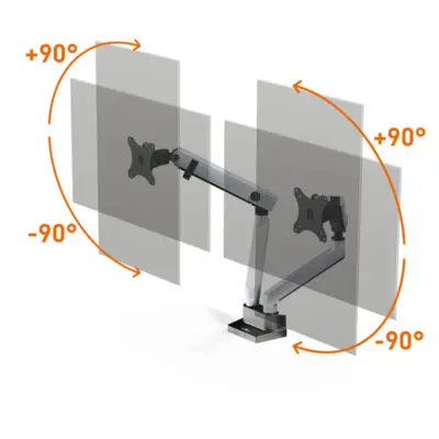 Braccio porta monitor Select Plus per 2 monitor