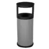 Gettacarte autoestinguente con posacenere – 40 L – acciaio