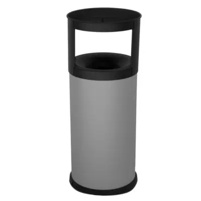 Gettacarte autoestinguente con posacenere – 40 L – acciaio