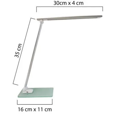 Lampada da tavolo Popy – a led – 6 W – alluminio/vetro