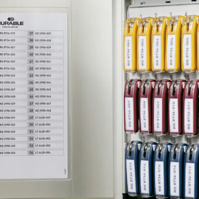 Cassetta portachiavi da parete Key Box – 30,2×11,8×28 cm – 18 posti – grigio –