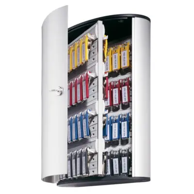 Cassetta portachiavi da parete Key Box – 30,2×11,8×40 cm – 72 posti – grigio –