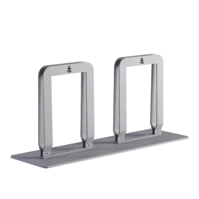 Struttura freestanding per due pannelli privacy singoli o mutipli verticali orientabili