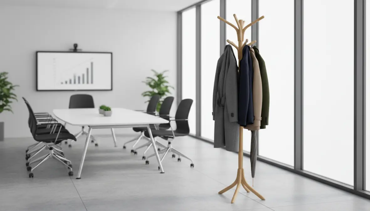 Appendiabiti professionale in legno per sala riunioni con design raffinato