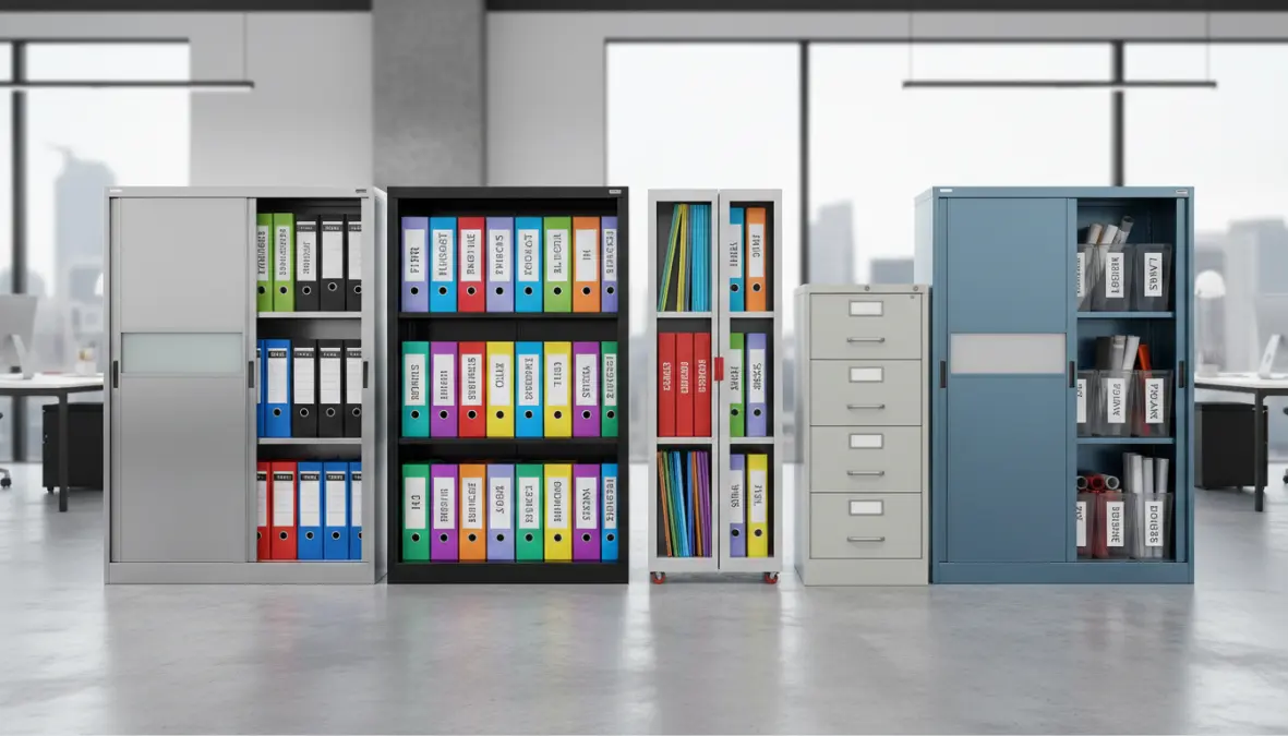 Tipologie di armadi metallici e scaffalature per archivio documenti aziendali